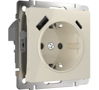 Розетка с заземлением и шторками и USB тип A+C WERKEL W1171703 слоновая кость a056273