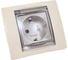 Розетка Systeme Electric Unica New бежевый, с заземлением, со шторками, с крышкой, IP44 NU003744 1