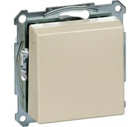 Розетка Systeme Electric Merten SM бежевый глянец, с заземлением, с защитными шторками, с крышкой SE MTN2310-0344