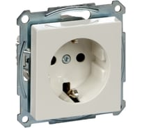 Розетка Systeme Electric Merten SM белый глянец, с заземлением, с защитными шторками SE MTN2300-0319