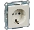 Розетка Systeme Electric Merten SM белый глянец, с заземлением, с защитными шторками SE MTN2300-0319 1