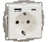 Силовая розетка Systeme Electric MERTEN SM Полярный Белый, 16A, с зарядкой SE MTN2367-0319 1