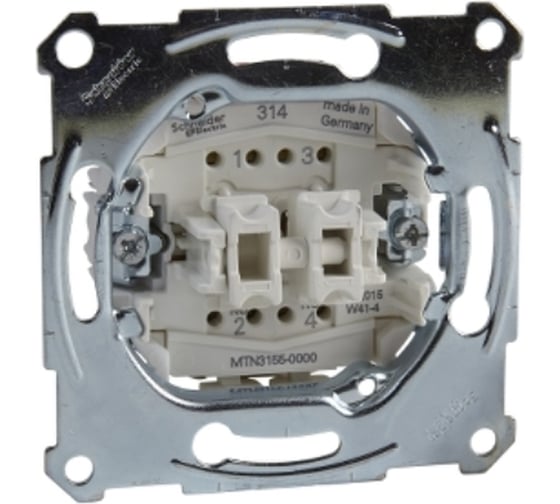 Механизм 2-клавишного выключателя Systeme Electric Merten QuickFlex SE MTN3155-0000