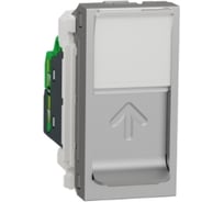 Компьютерная розетка Systeme Electric Unica Modular алюминий, RJ45 SE NU341030