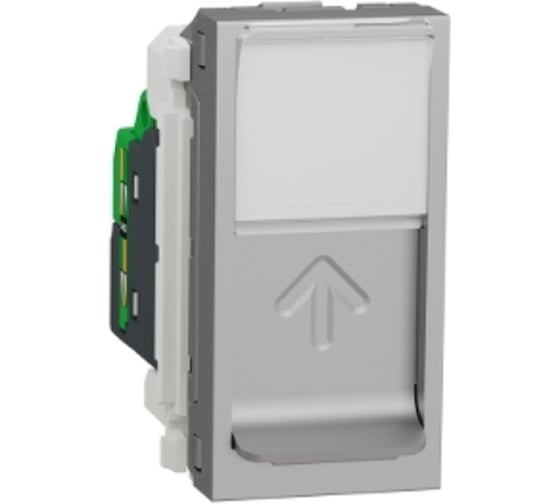 Компьютерная розетка Systeme Electric Unica Modular алюминий, RJ45 SE NU341030