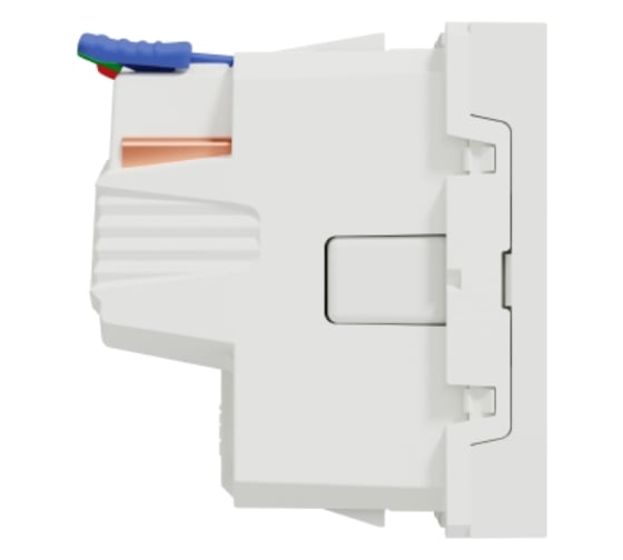 Розетка Systeme Electric Unica Modular белая, с заземлением, со шторками SE NU305718