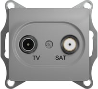 Одиночная розетка Systeme Electric Glossa Алюминий TV-SAT 1DB SE GSL000397