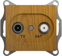Розетка Systeme Electric Glossa Дерево Дуб TV-SAT 1DB SE GSL000597