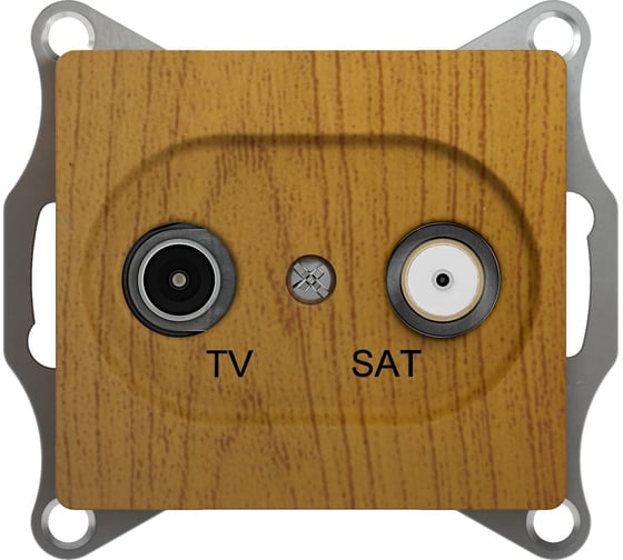 Розетка Systeme Electric Glossa Дерево Дуб TV-SAT 1DB SE GSL000597