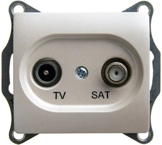 Оконечная розетка Systeme Electric Glossa Перламутр TV-SAT 1DB SE GSL000697