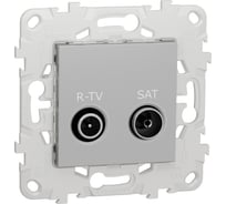 Оконечная розетка Systeme Electric Unica New Алюминий R-TV/SAT NU545530