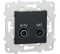 Оконечная розетка Systeme Electric Unica New Антрацит R-TV/SAT, NU545554