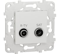 Проходная розетка Systeme Electric Unica New Белый R-TV/SAT NU545618