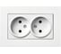 Розетка двойная SMARTBUY без заземления белая с рамкой Нептун SBE-06w-10-S2-N 1