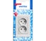 Розетка двойная SMARTBUY без заземления белая с рамкой Нептун SBE-06w-10-S2-N 3