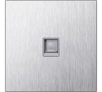 Розетка компьютерная SMARTBUY RJ-45 независимая 10А алюминий серебро Альтаир SBE-i11al-S1-RJ