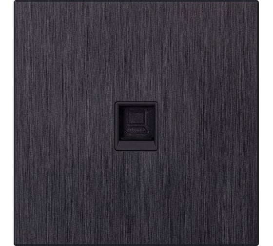 Розетка компьютерная SMARTBUY RJ-45 независимая 10А алюминий черный Альтаир SBE-i11alb-S1-RJ 1