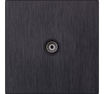 Розетка телевизионная SMARTBUY 1-местная 75Ом 5-862МГц независимая 10А алюминий черный Альтаир SBE-i11alb-S1-TV