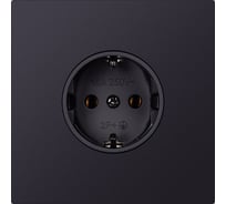 Розетка одноместная SMARTBUY с заземлением независимая 16А черная акрил Альтаир SBE-i11ba-16-S1-Z