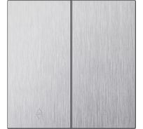 Выключатель проходной 2-клавишный SMARTBUY независимый 10А алюминий серебро Альтаир SBE-i11al-10-SW22-0