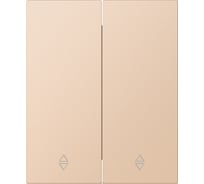 Выключатель проходной 2-клавишный SMARTBUY модульный 10А шампань акрил Альтаир SBE-m11ia-10-SW22-0