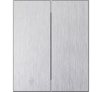 Выключатель проходной 2-клавишный SMARTBUY модульный 10А алюминий серебро Альтаир SBE-m11al-10-SW22-0