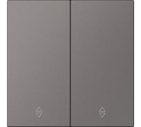 Выключатель проходной 2-клавишный SMARTBUY независимый 10А графит Альтаир SBE-i11g-10-SW22-0
