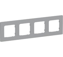 Рамка 4-местная IEK FLITE РУ-4-К-ФлС серый FI-M42-32-20-K03