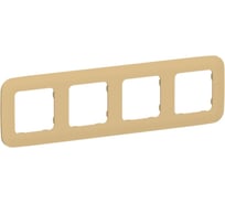 Рамка 4-местная IEK FLITE РУ-4-А-ФлШм шамуа FI-M42-31-20-K89