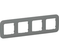 Рамка 4-местная IEK FLITE РУ-4-А-ФлМА мокрый асфальт FI-M42-31-20-K80