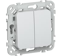 Выключатель 2-клавишный проходной IEK FLITE 10А ВС62-1-0-ФлЖ жемчуг FI-V22-0-10-1-K36