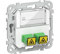 Розетка 2-я оптоволоконная IEK FLITE РОВ-2-ФлБ белый FI-KO20-K01
