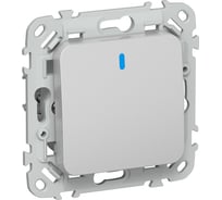 Выключатель 1-клавишный с индикацией IEK FLITE 10А ВС11-1-1-ФлА алюминий FI-V10-1-10-1-K47