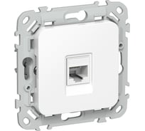 Розетка компьютерная IEK FLITE RJ45 кат.5Е UTP РК5е-1-0-ФлБ белый FI-K12-1-K01