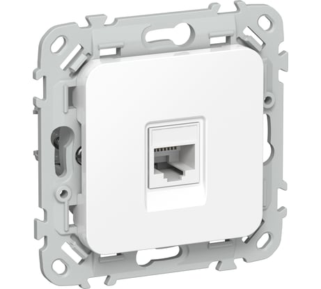 Розетка компьютерная IEK FLITE RJ45 кат.5Е UTP РК5е-1-0-ФлБ белый FI-K12-1-K01