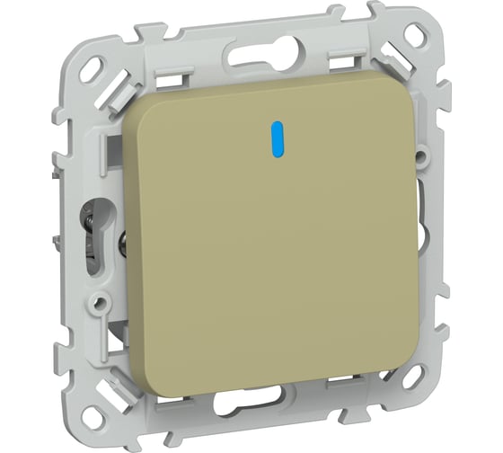 Выключатель 1-клавишный с индикацией IEK FLITE 10А ВС11-1-1-ФлО оливковый FI-V10-1-10-1-K26 1