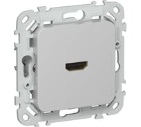 Розетка HDMI IEK FLITE РШДМА-ФлА алюминий FI-H10-K47