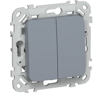 Выключатель 2-клавишный проходной IEK FLITE 10А ВС62-1-0-ФлМ маренго FI-V22-0-10-1-K35