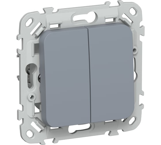 Выключатель 2-клавишный проходной IEK FLITE 10А ВС62-1-0-ФлМ маренго FI-V22-0-10-1-K35 1