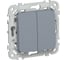 Выключатель 2-клавишный проходной IEK FLITE 10А ВС62-1-0-ФлМ маренго FI-V22-0-10-1-K35 1