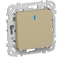 Выключатель 1-клавишный с индикацией IEK FLITE 10А ВС11-1-1-ФлХ хаки FI-V10-1-10-1-K59