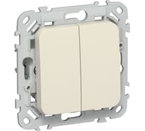 Выключатель 2-клавишный проходной IEK FLITE 10А ВС62-1-0-ФлСл сливочный FI-V22-0-10-1-K86