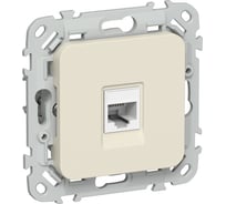 Розетка компьютерная IEK FLITE RJ45 кат.5Е UTP РК5е-1-0-ФлСл сливочный FI-K12-1-K86
