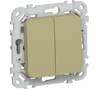 Выключатель 2-клавишный проходной IEK FLITE 10А ВС62-1-0-ФлО оливковый FI-V22-0-10-1-K26