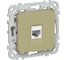 Розетка компьютерная IEK FLITE RJ45 кат.6 UTP РК6-1-0-ФлО оливковый FI-K12-2-K26 1