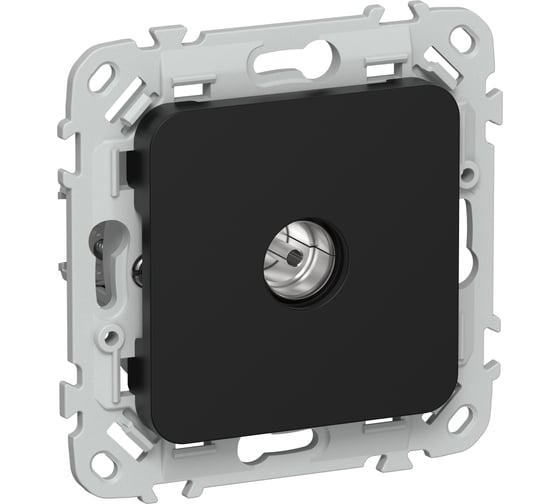 Розетка TV IEK FLITE экранированная оконечная тип M РТВм-1-1-1-ФлЧ черный FI-A13-O-K02 1