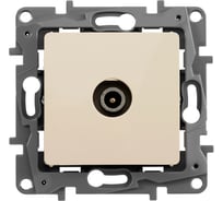 Розетка TV IEK ETIKA проходная, слоновая кость 672363