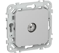 Розетка TV IEK FLITE экранированная оконечная тип M РТВм-1-1-1-ФлА алюминий FI-A13-O-K47