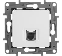 Розетка телефонная IEK ETIKA RJ11 белый 672240