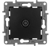 Розетка TV IEK ETIKA тип звезда, антрацит 672651